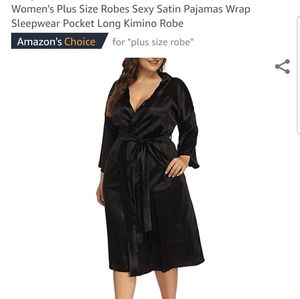 Satin Robe Black